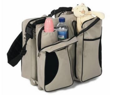 3 in 1 Portable Bassinet Diaper Change Station Bag  - Beige
