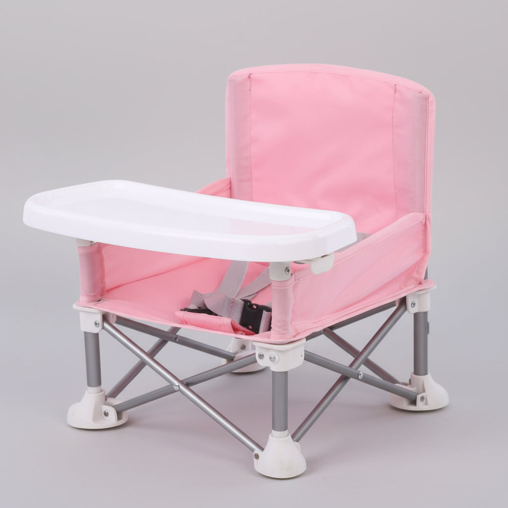 Portable Foldable Baby Feeding Chair - Pink