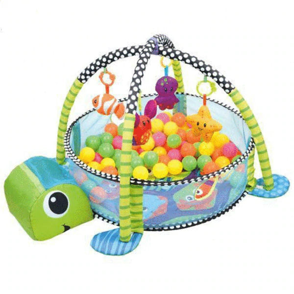 Foldable Baby Gym Rack & Game Pad-Green