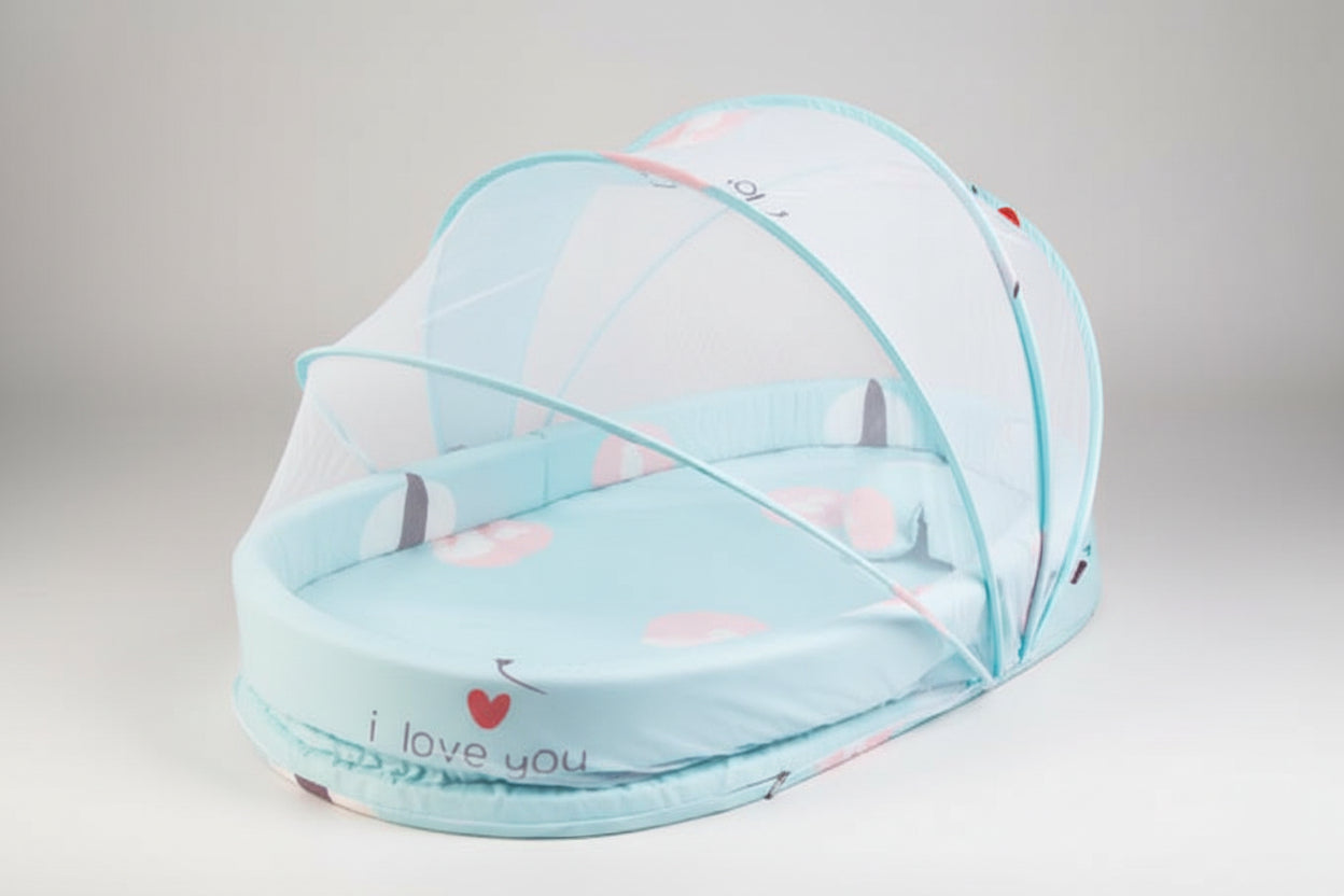 Portable Bassinet Travel Baby Basket Travel Bed - Blue