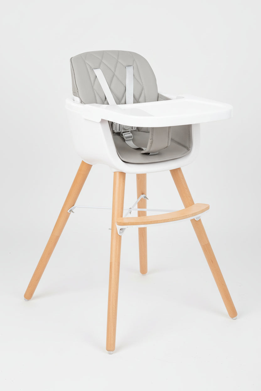 Wooden High Feeding Chair with Tray