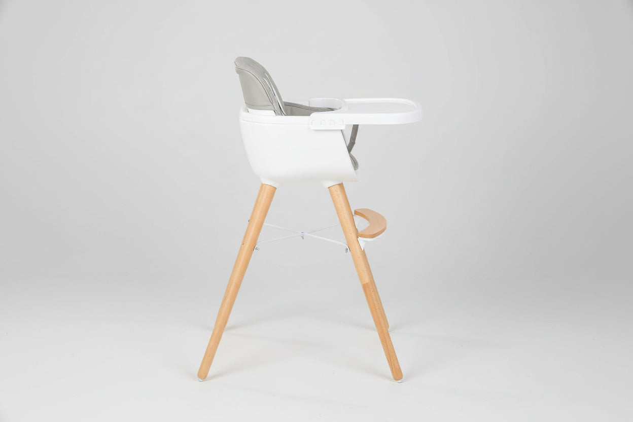 Wooden High Feeding Chair with Tray