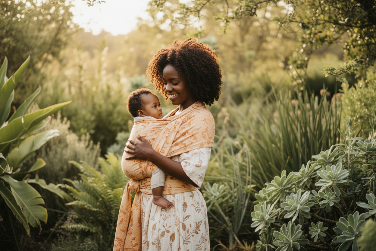 change the look of mom and baby and make the background brighter